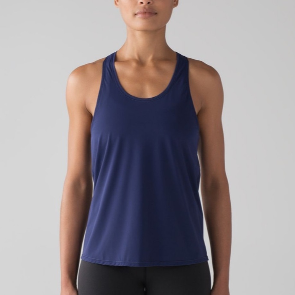 Lululemon blue tank - mesh back